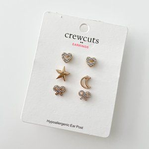 J. Crew Factory Girls' Star and Moon Earring Three-Pack